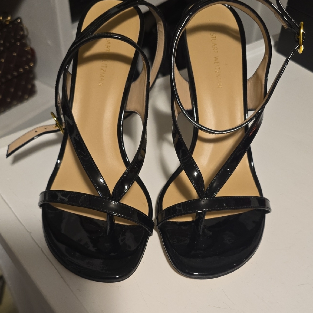 Stuart Weitzman Glossy Black Heels